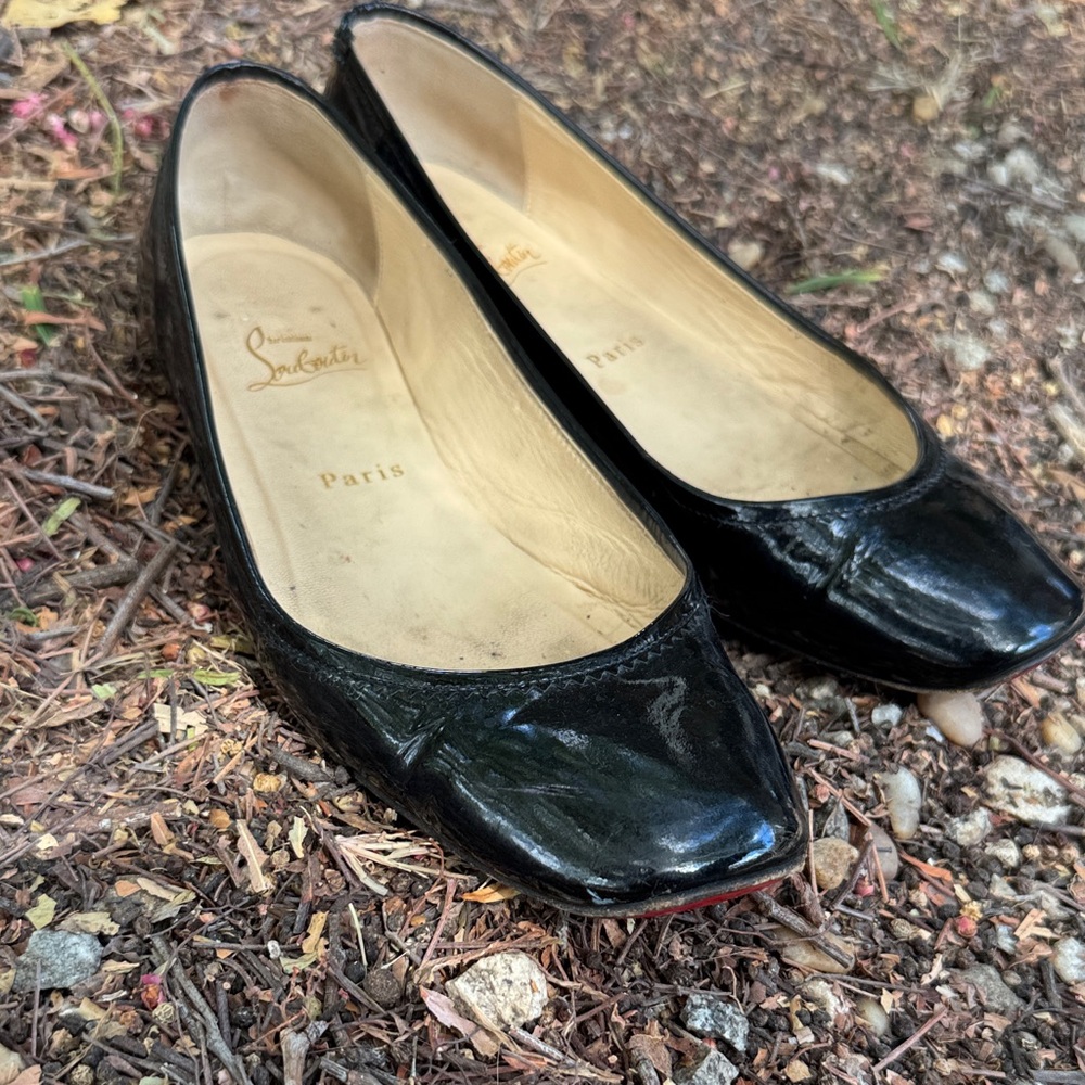 Christian Louboutin Glossy Black Flats